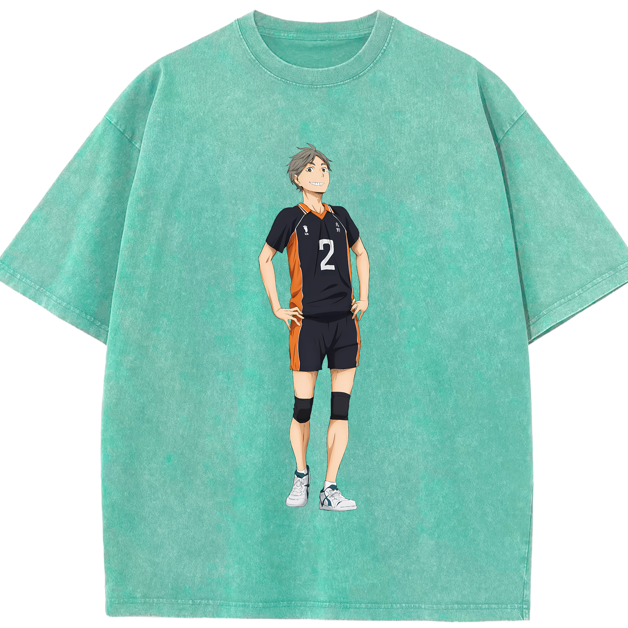 （画像用） ハイキュー!! Haikyu!! 綿100% ヴィンテージ風 半袖Tシャツ（フロントプリント）